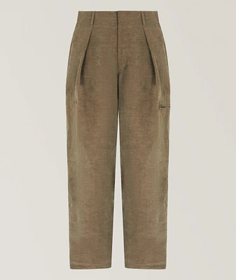 Single-Pleat Wide Leg Trousers