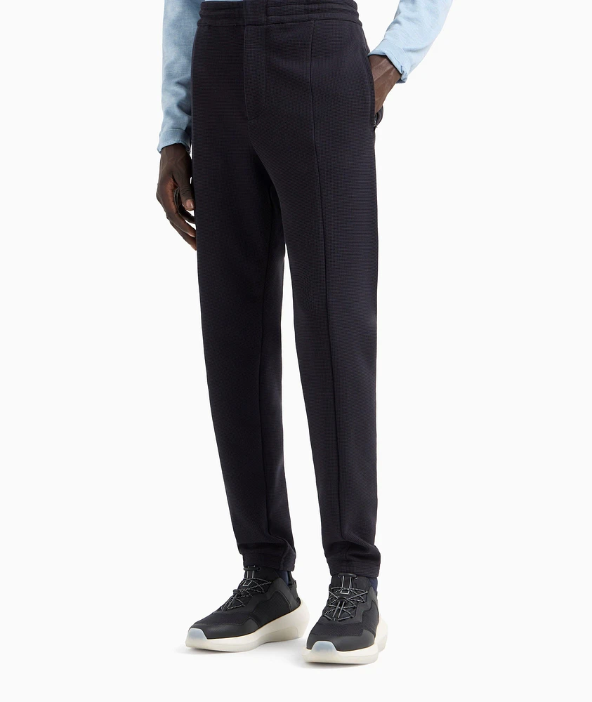 Travel Essentials Textured Cotton-Blend Joggers
