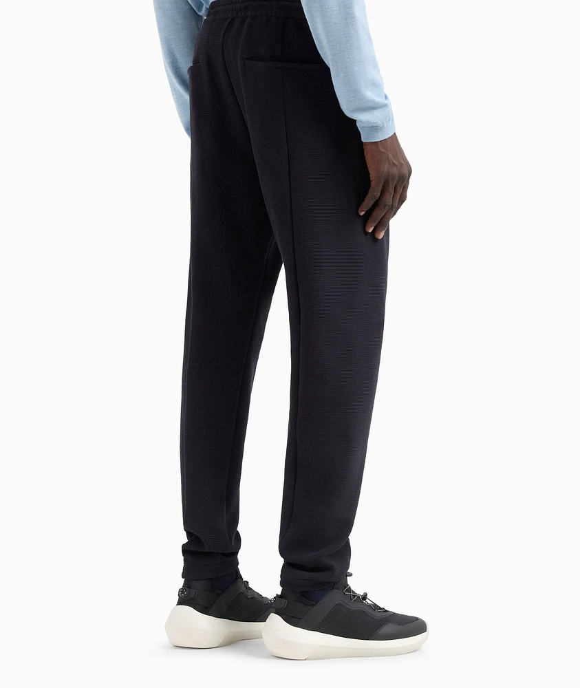 Travel Essentials Textured Cotton-Blend Joggers