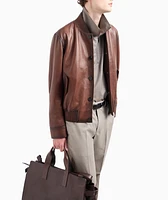 Nappa Leather Bomber Jacket