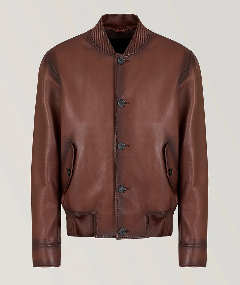 Nappa Leather Bomber Jacket