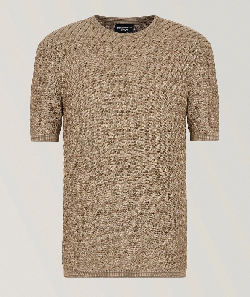 Two-Tone Jacquard Sweater