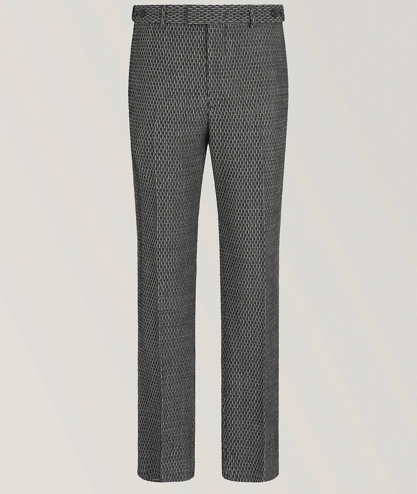 Textured Virgin Wool Trousers