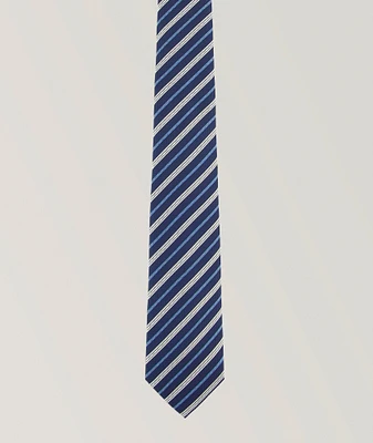  Stripe Jacquard Silk Tie