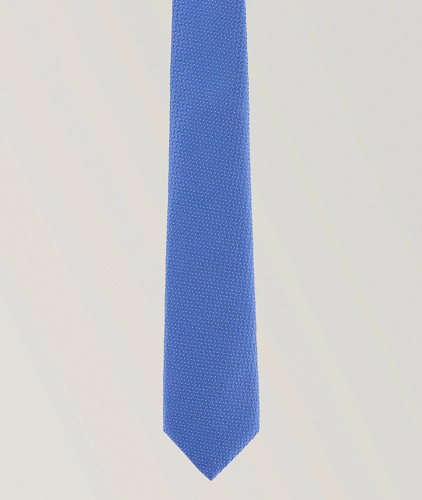 Geometric Jacquard Silk Tie