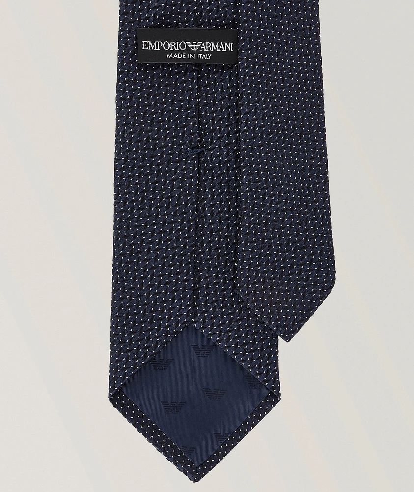 Jacquard Motif Silk Tie