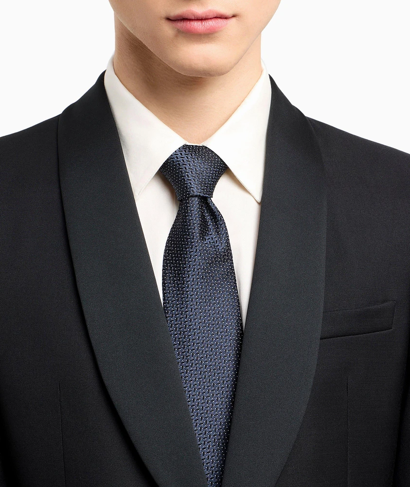 Jacquard Motif Silk Tie