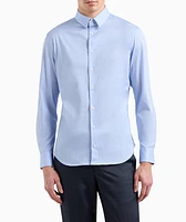 Slim-Fit Cotton Jersey Dress Shirt