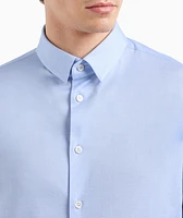 Slim-Fit Cotton Jersey Dress Shirt