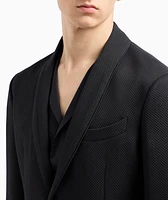 Shawl Collar Silk-Blend Sport Jacket
