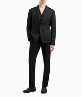 Shawl Collar Silk-Blend Sport Jacket