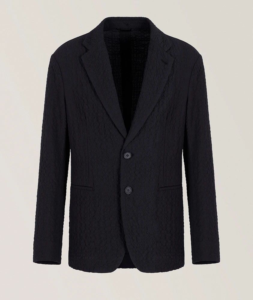 Stretch-Wool Single-Breasted Sport Jacket