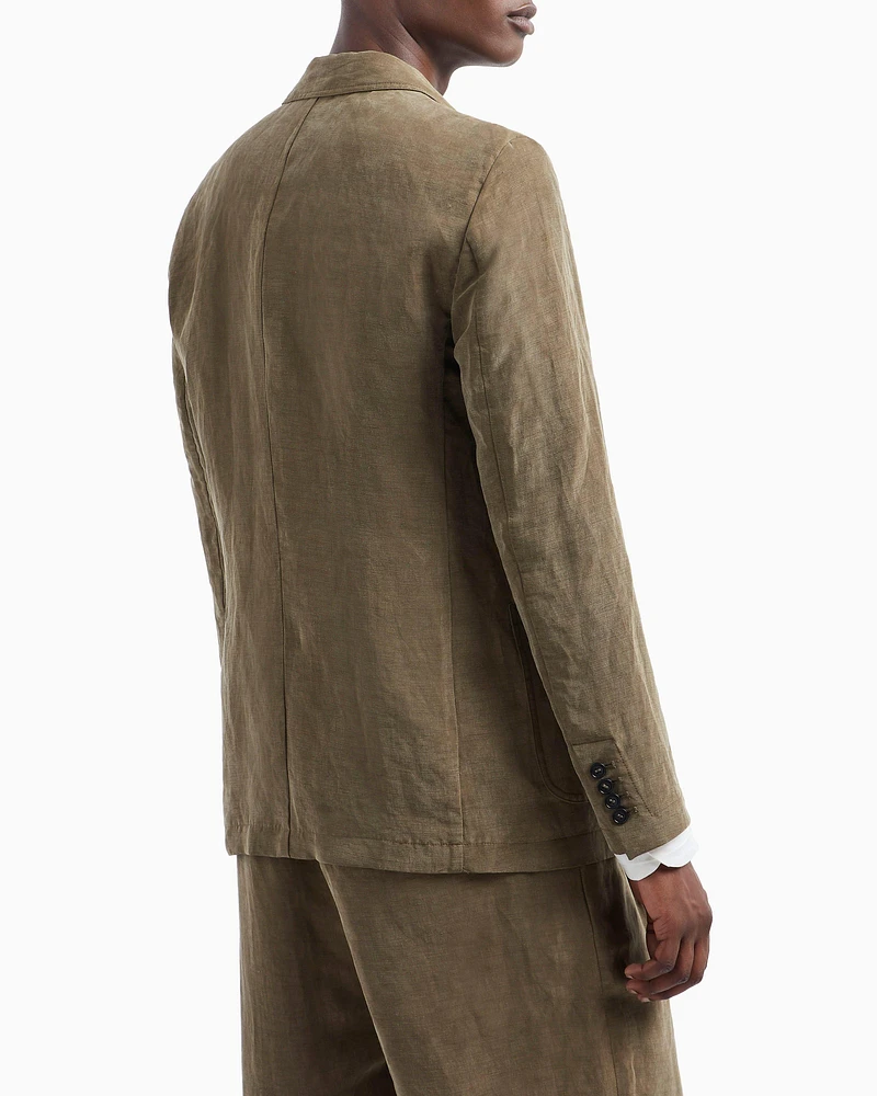 Linen-Blend Sport Jacket