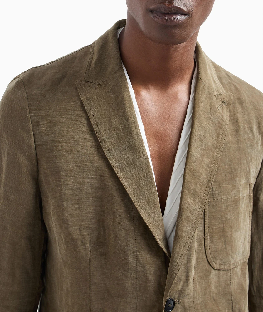 Linen-Blend Sport Jacket