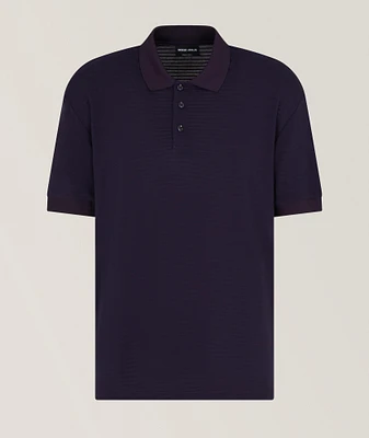 Embroidered Stripe Polo
