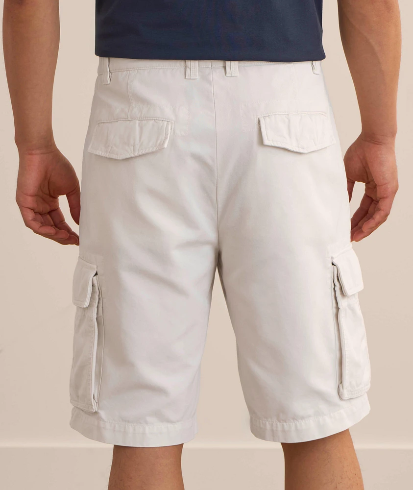 Garment-Dyed Cotton Bermuda Shorts