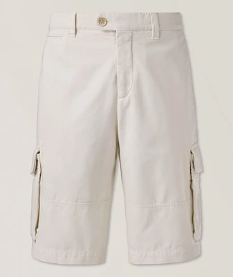 Garment-Dyed Cotton Bermuda Shorts