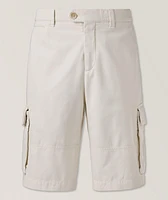 Garment-Dyed Cotton Bermuda Shorts