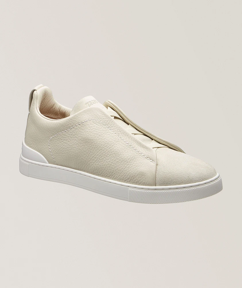 Triple Stitch Leather & Suede Sneakers