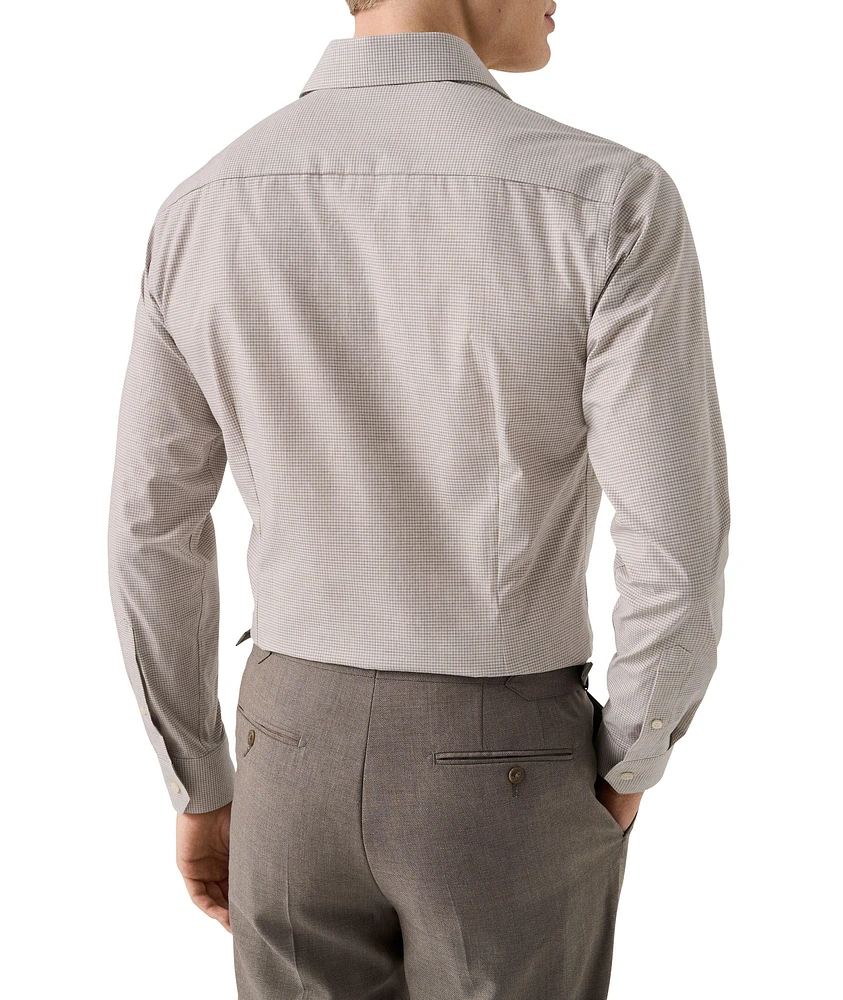 Slim-Fit Fine Check Dress Shirt
