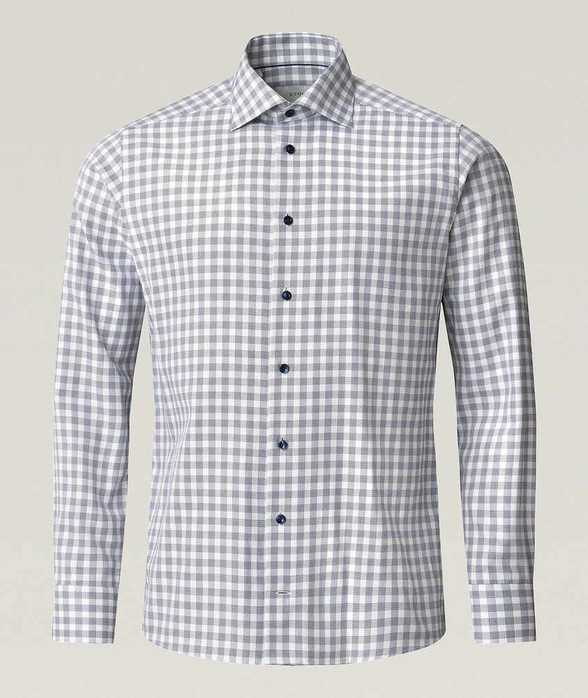 Contemporary-Fit Check Twill Dress Shirt