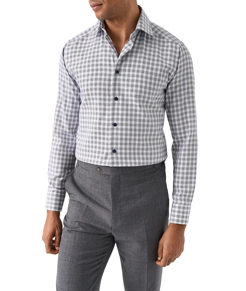 Contemporary-Fit Check Twill Dress Shirt