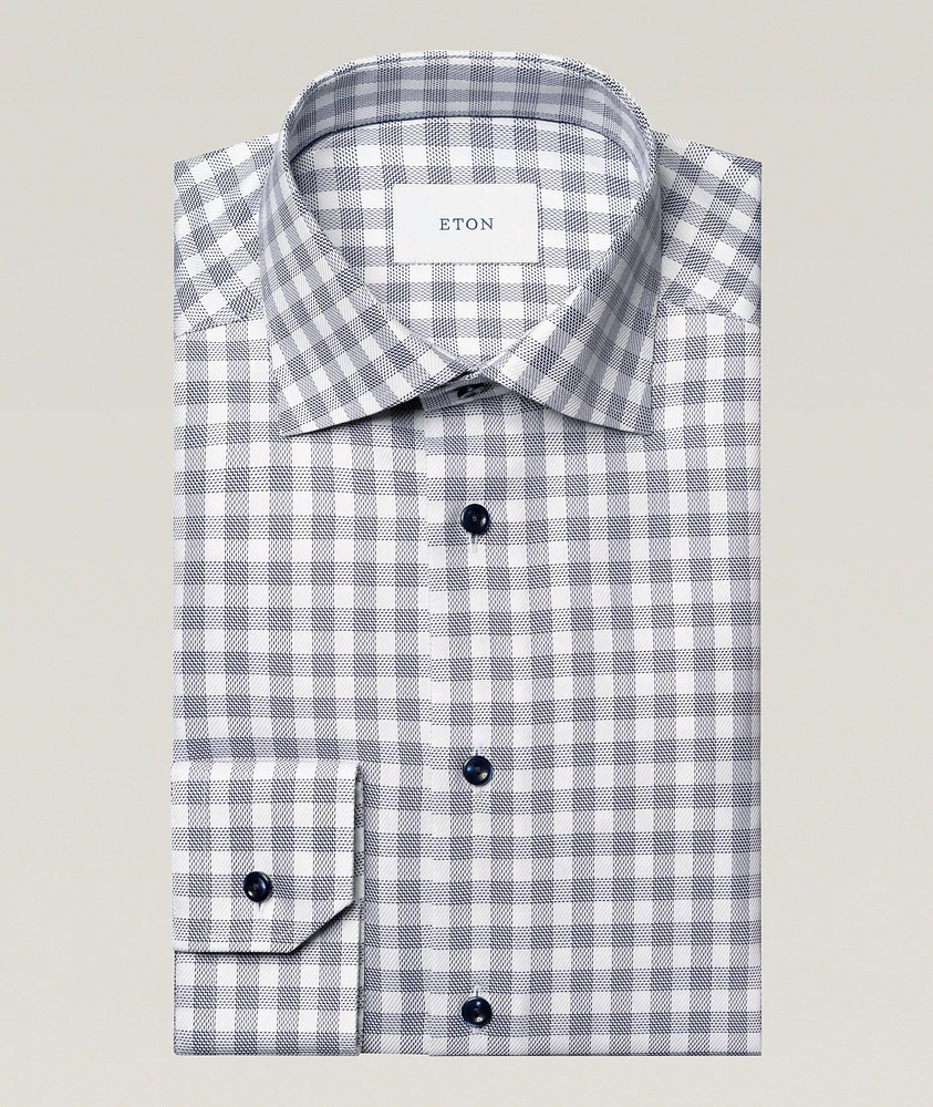Contemporary-Fit Check Twill Dress Shirt