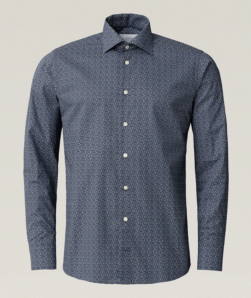 Contemporary-Fit Floral Twill Dress Shirt
