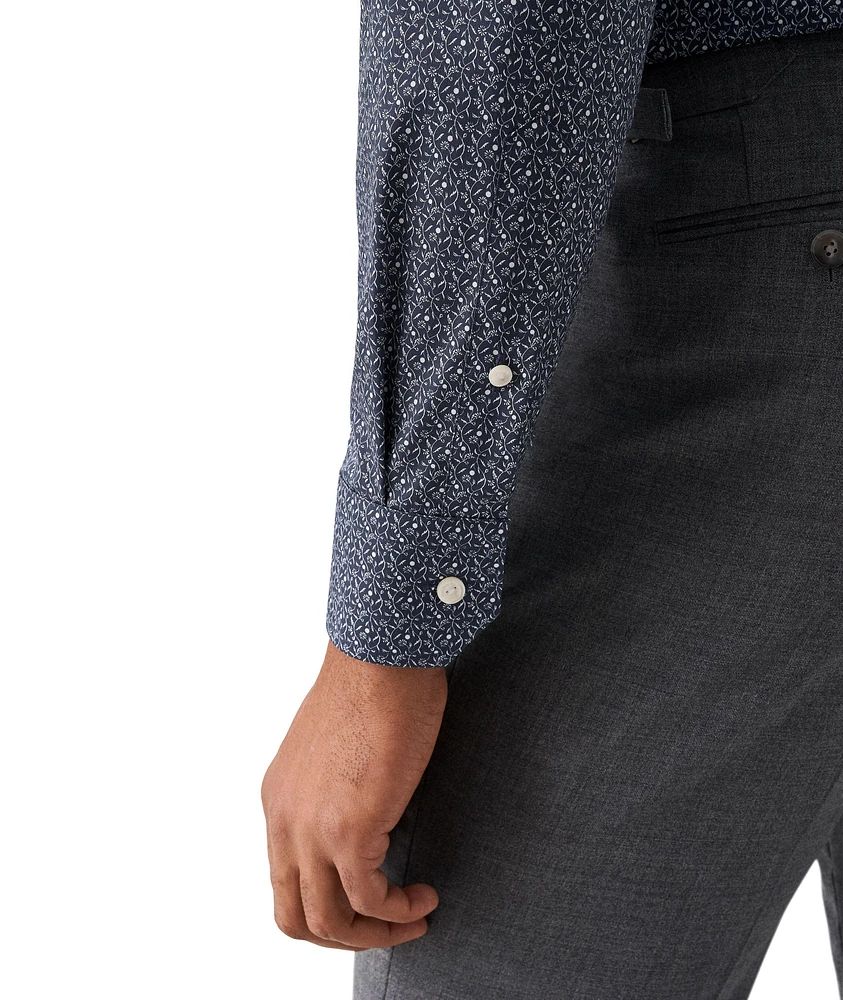 Contemporary-Fit Floral Twill Dress Shirt
