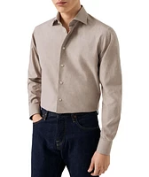 Contemporary-Fit Mélange Twill Dress Shirt