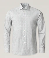 Contemporary-Fit Geometric Twill Dress Shirt