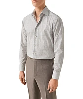 Contemporary-Fit Geometric Twill Dress Shirt