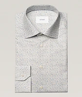 Contemporary-Fit Geometric Twill Dress Shirt