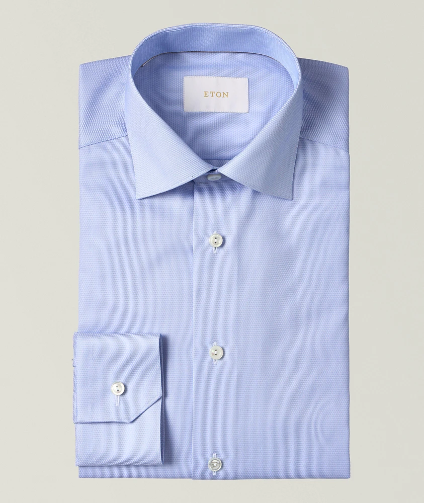 Slim-Fit Elevated Textured Dress Shirt
