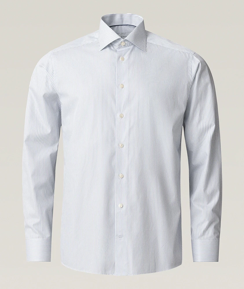 Slim-Fit Stripe Twill Dress Shirt