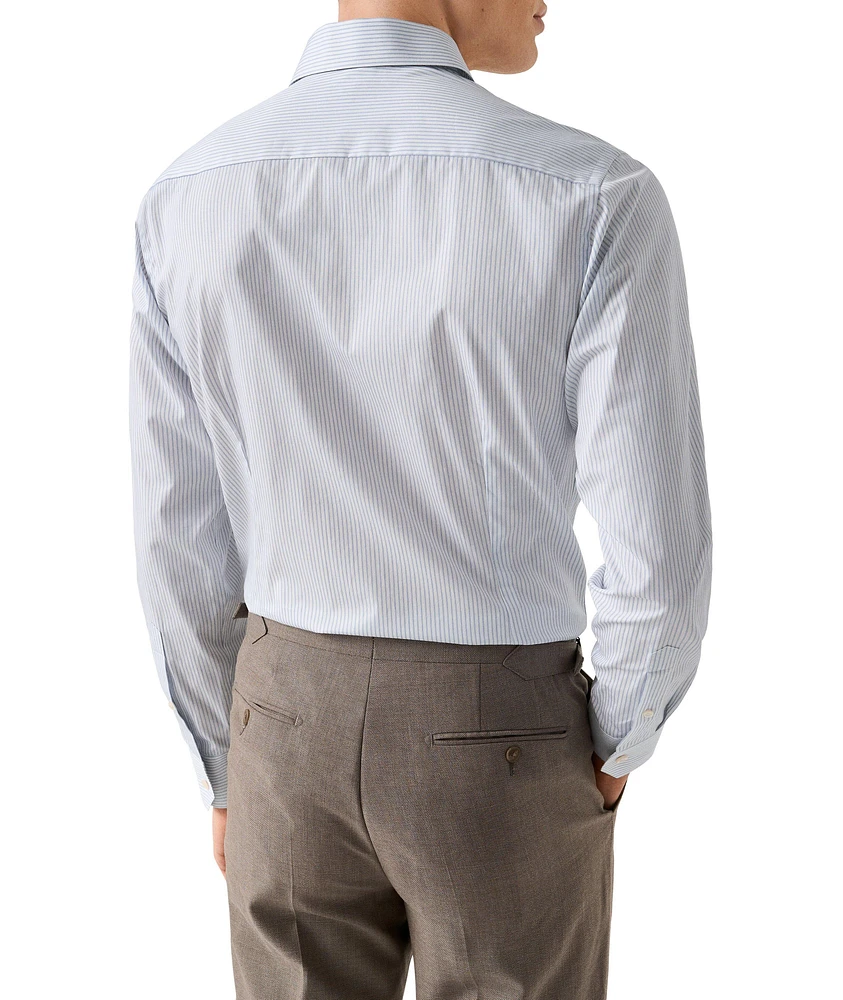 Slim-Fit Stripe Twill Dress Shirt