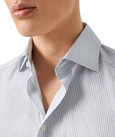 Slim-Fit Stripe Twill Dress Shirt