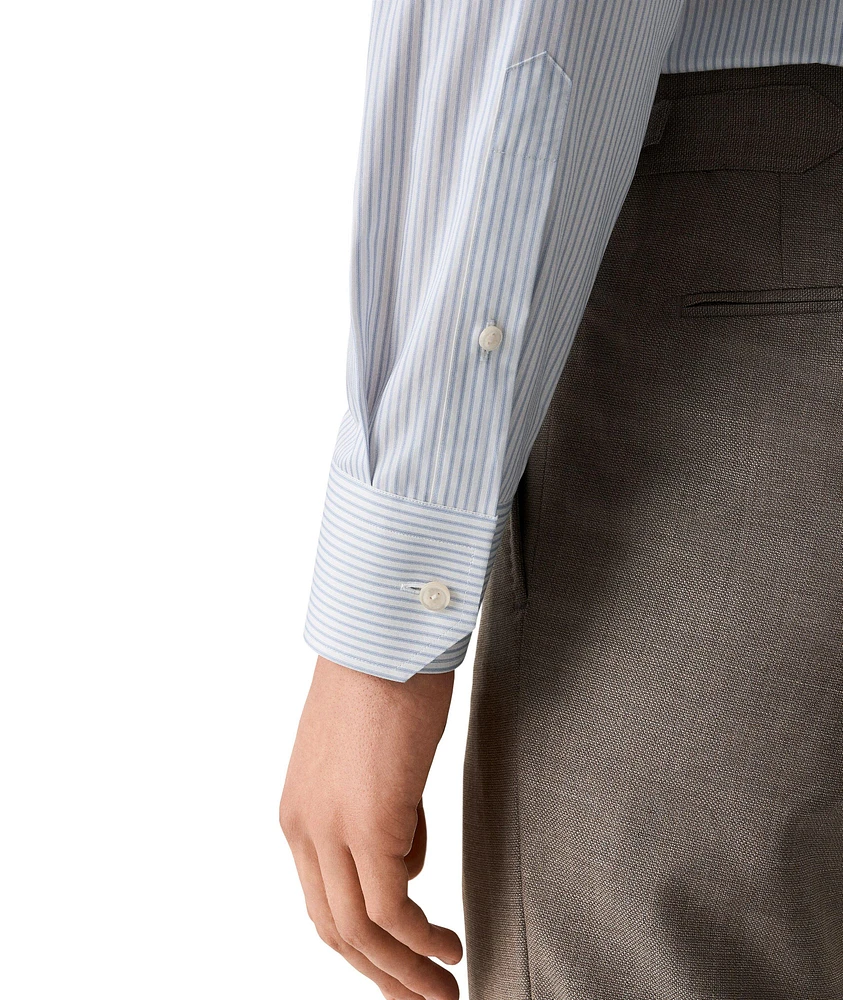 Slim-Fit Stripe Twill Dress Shirt