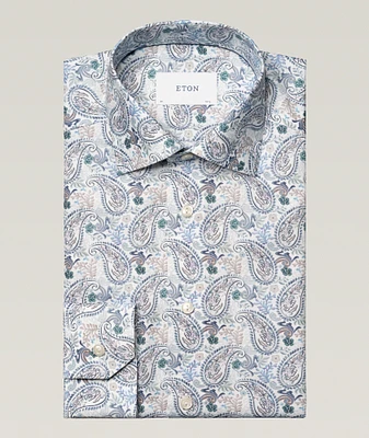 Contemporary-Fit Paisley Dress Shirt