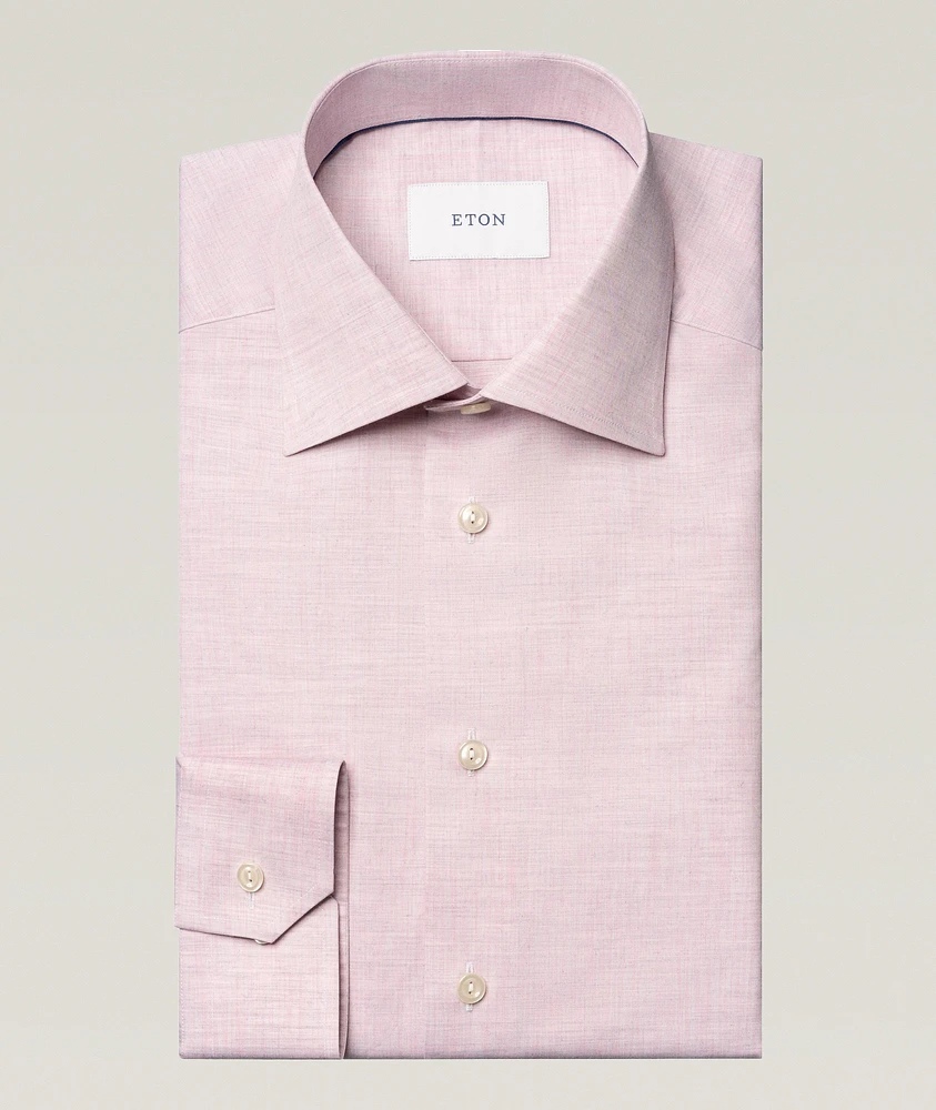 Slim-Fit Mélange Fine Twill Dress Shirt