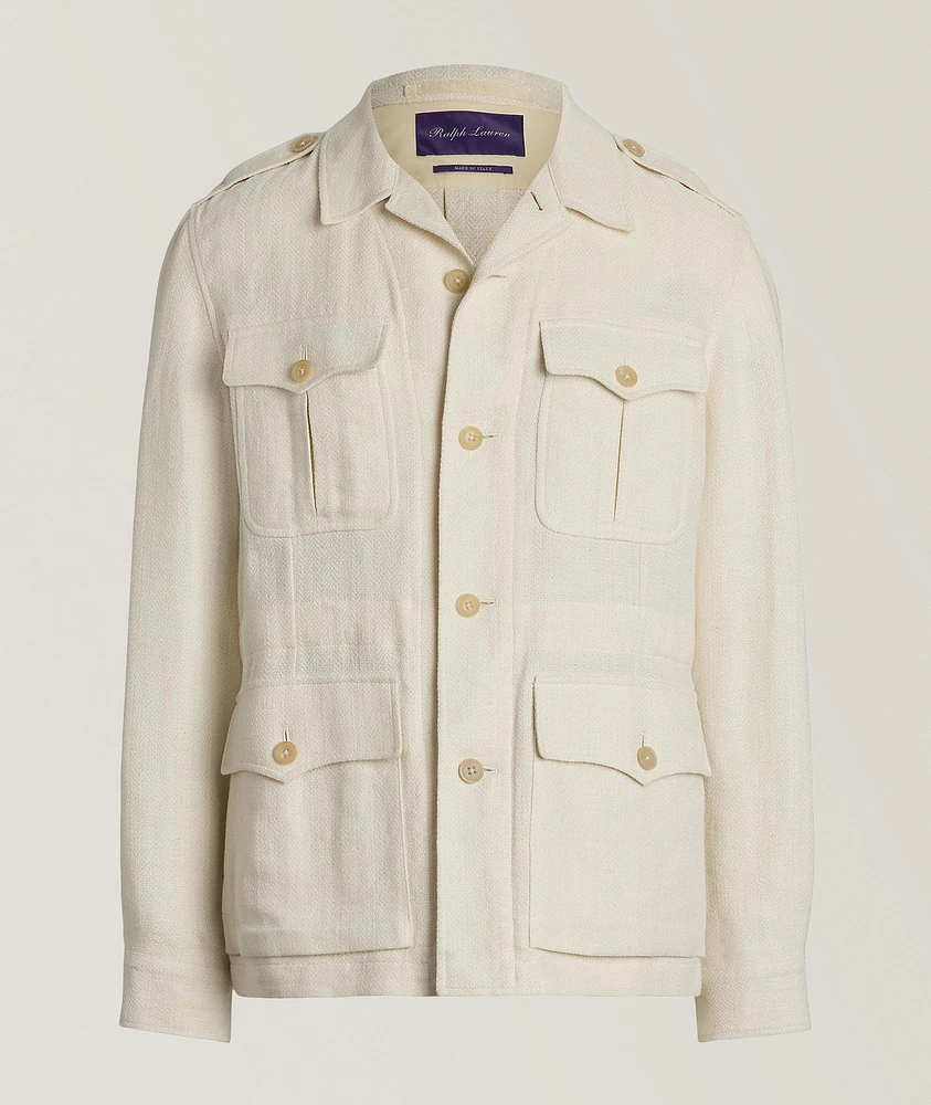 Hand-Tailored Linen-Blend Jacket
