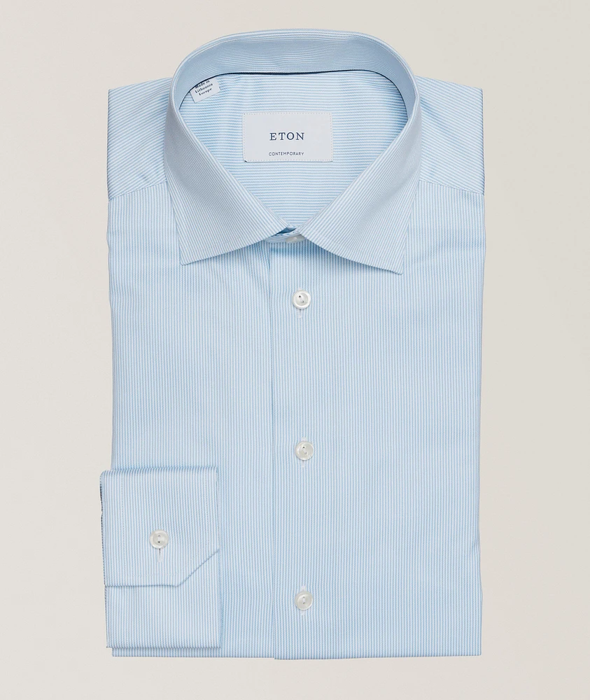 Contemporary-Fit Fine Stripe Twill Shirt