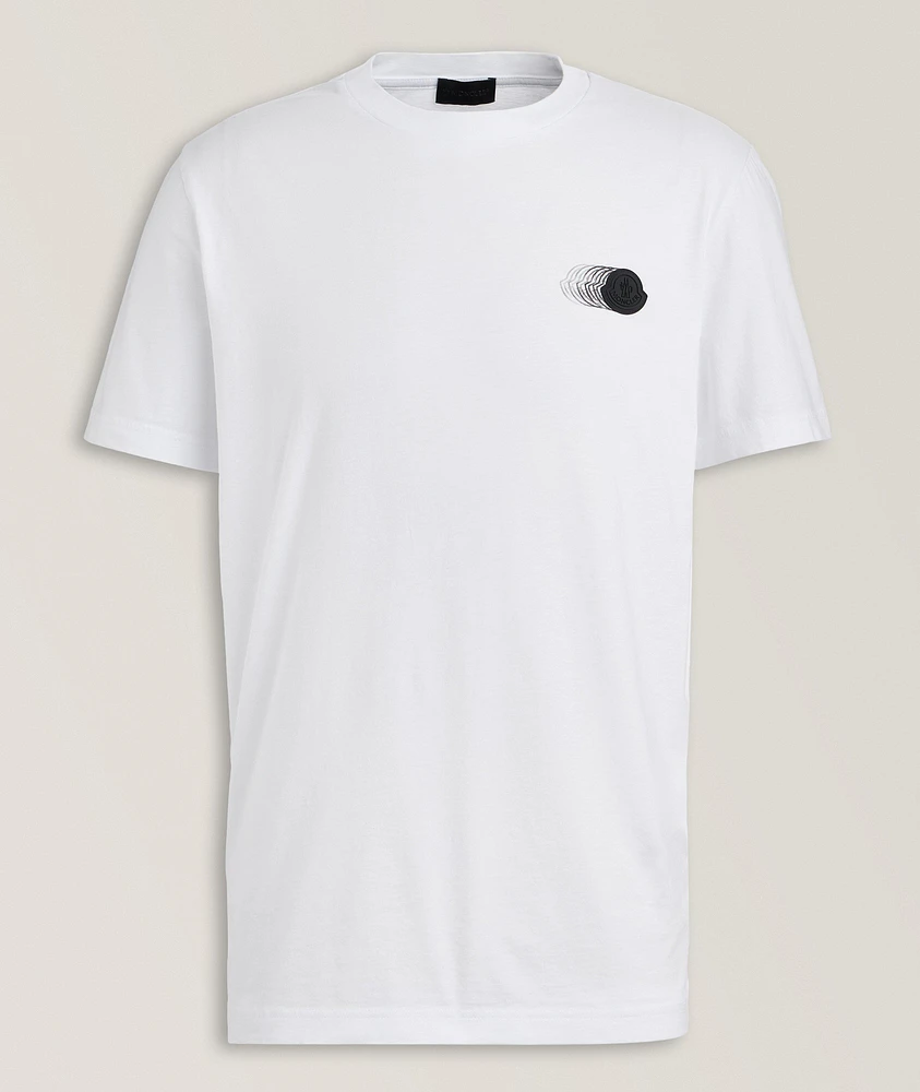 Faded Logo Motif Crewneck T-Shirt