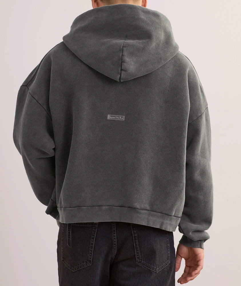 Garment-Dyed Cotton Logo Hooded Sweater