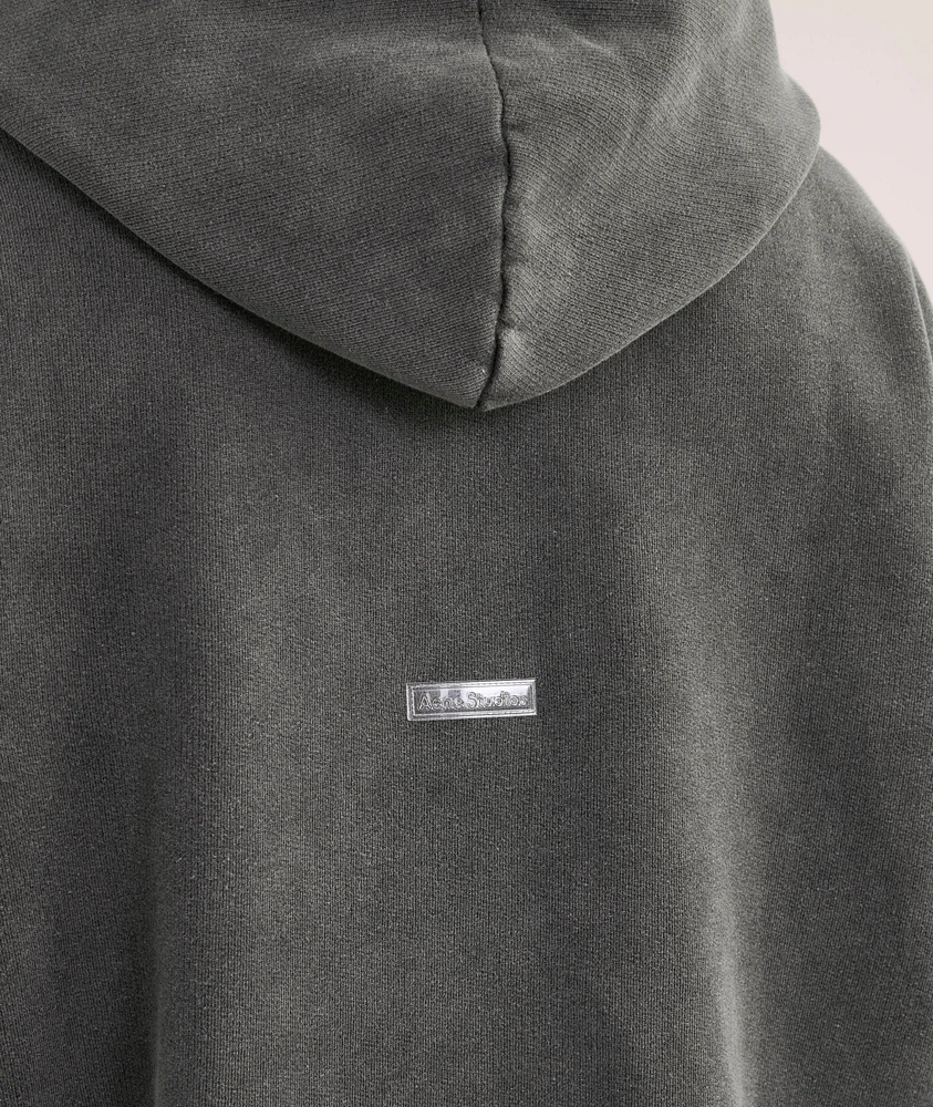 Garment-Dyed Cotton Logo Hooded Sweater