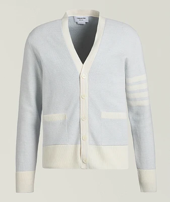 4-Bar Linen-Cotton Cardigan