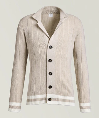 Rib-Knit Cashmere Cardigan
