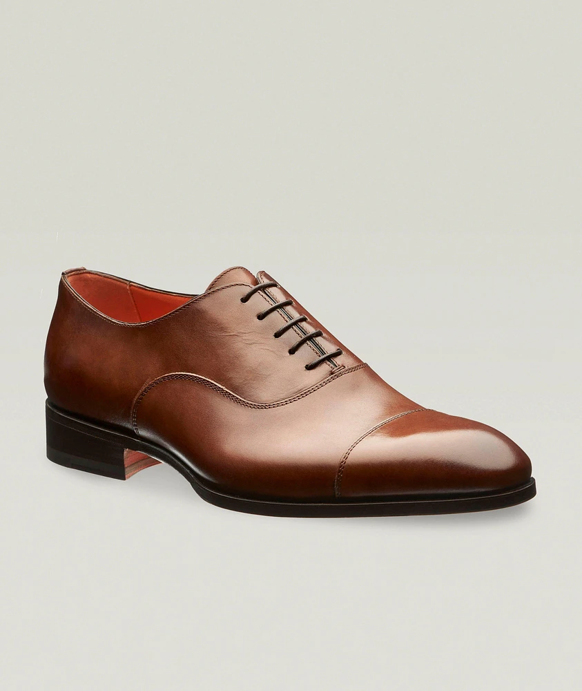Leather Cap-Toe Oxfords