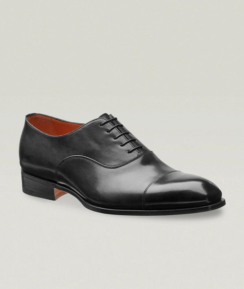 Leather Cap-Toe Oxfords