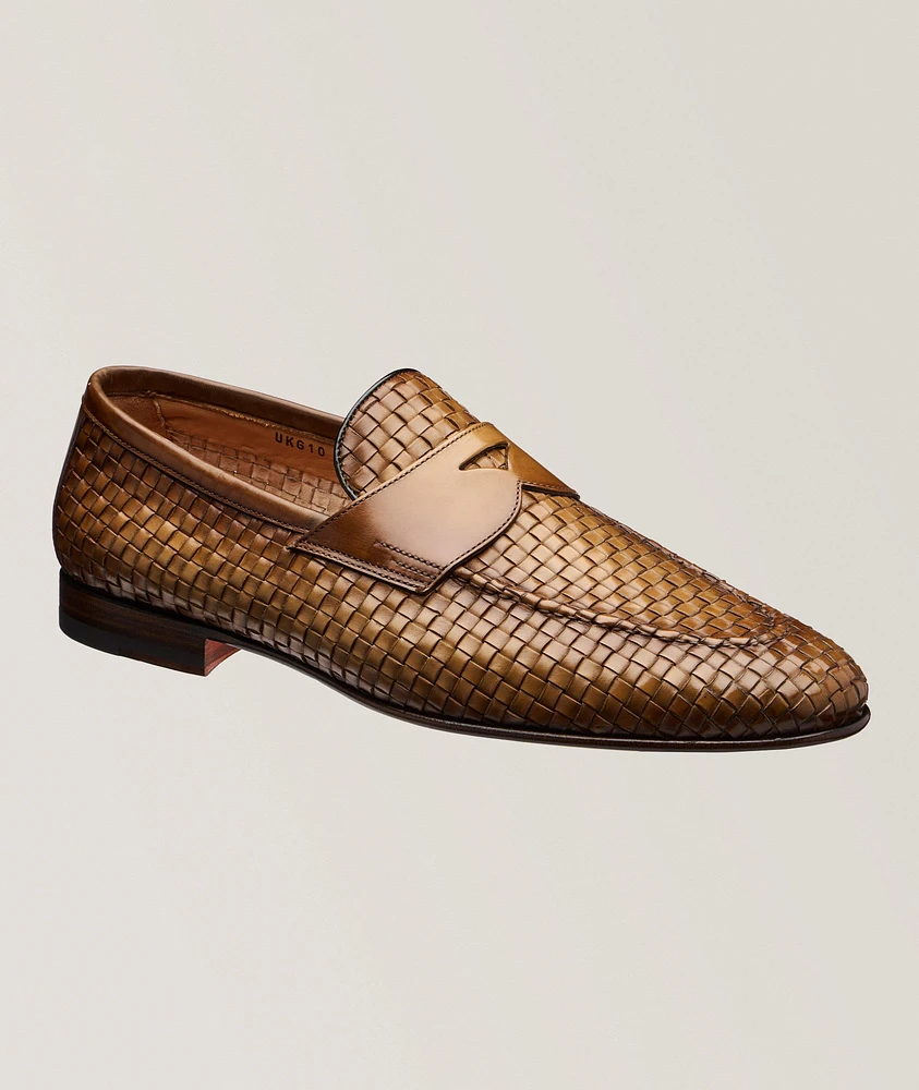 Carlos Woven Leather Loafers